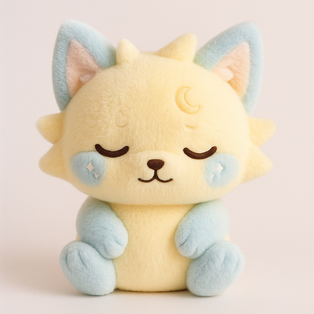 Sleepy Wolf-Cat Plush
